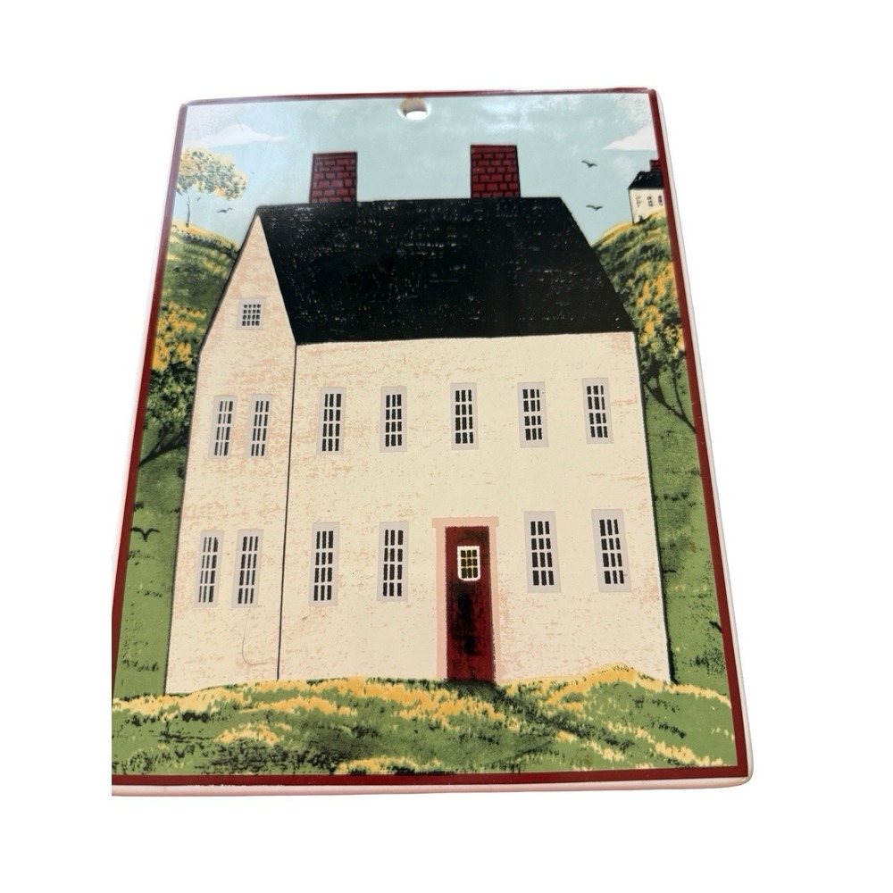 VTG Warren Kimble Brandon House Sakura Country‎ Life Tile Trivet Wall Hang 9x7"